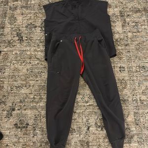 Figs charcoal scrubs set